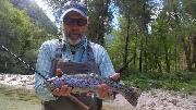 Chiris and Co, Rainbow trout July S, Slovenia fly fishing